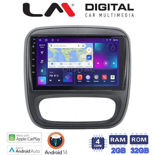 Car Audio System for Opel Vivaro Fiat Talento Nissan NV300 2014-2020 (Bluetooth/USB/WiFi/GPS/Apple-Carplay/Android-Auto)