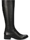 Leder Damenstiefel Schwarz
