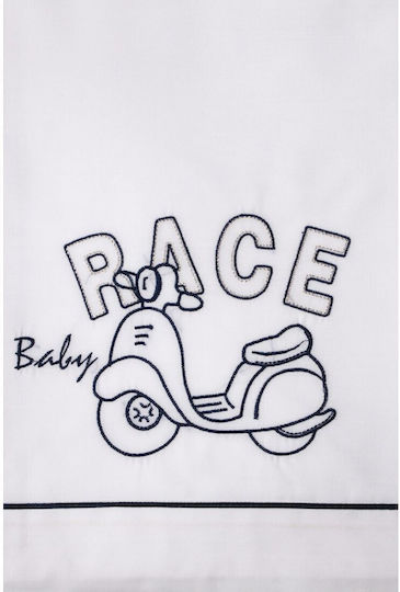 La Christine Σετ Βαπτιστικά Λαδόπανα Baby Race Λευκά 3τμχ