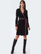 Rochie Mini Wrap-Around Neagră