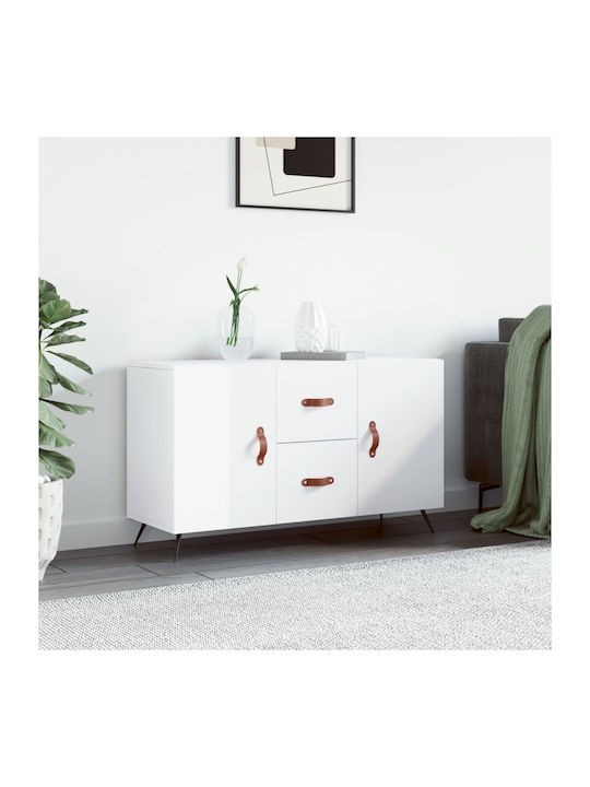 Wooden Buffet with Drawers White L100xW36xH60cm