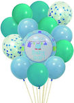 Set of 13 Balloons Foil Boy Birth