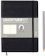 Leuchtturm1917 Σημειωματάριο A5 123 Φύλλων με Λευκές Σελίδες με Μαγνητικό Κούμπωμα και Λάστιχο Μαύρο