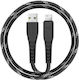 Energea C89 Braided USB-A to Lightning Cable Black 1.5m