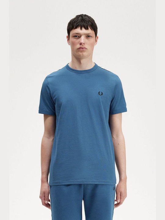 Fred Perry Ringer Men's Short Sleeve T-shirt Blue