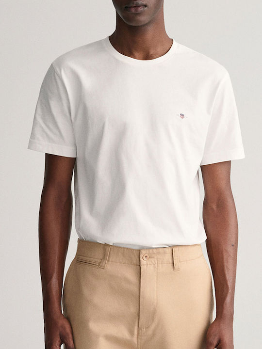 Gant Ανδρικό T-shirt Κοντομάνικο Λευκό