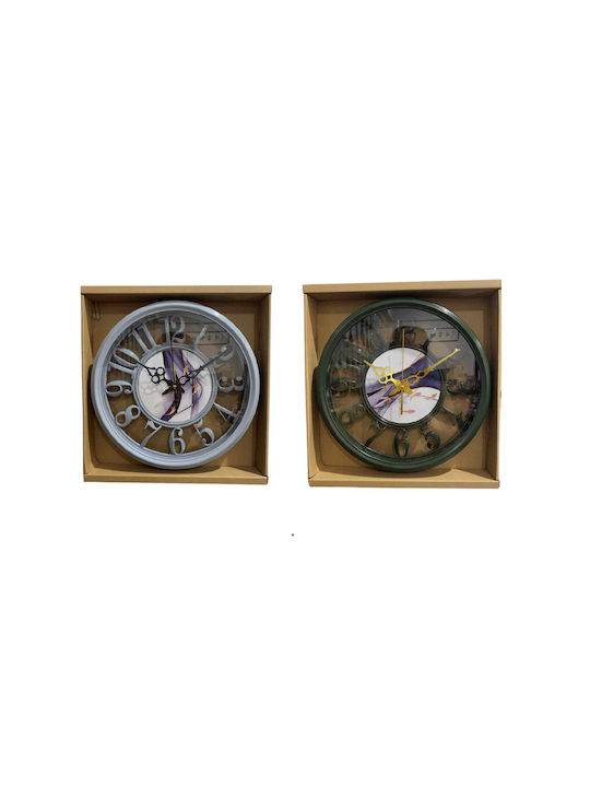 Wall Clock Plastic Green