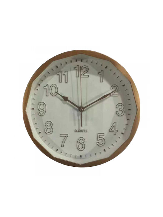 Wall Clock Plastic Gold Ø26cm