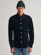 Long-sleeved Corduroy Shirt Navy Blue