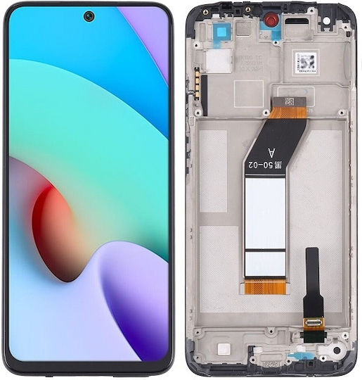 Екран OLED OLED със Сензорен Механизъм и Рамка за Redmi Note 11 - Редми Ноут 11 (Черен)
