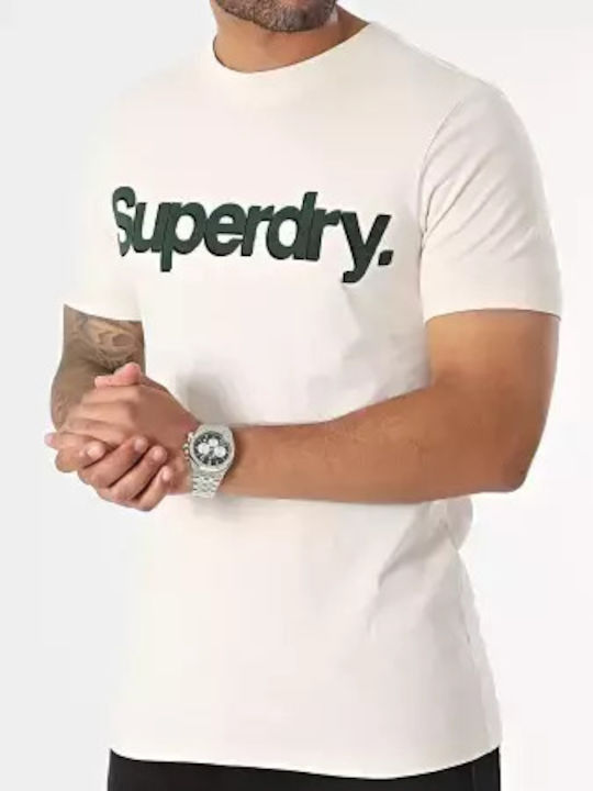 Superdry T-shirt Bărbătesc cu Mânecă Scurtă Bej