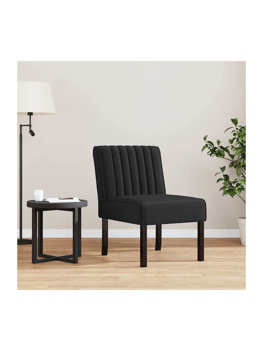Sessel Samt Schwarz 48x64x72cm