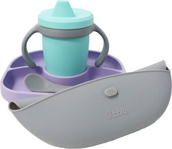 Bbluv Feeding Set made of Silicone with Non-Slip Base Multicolour 4pcs