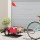 Vidaxl Bicycle Trailer Red Oxford Fabric Iron