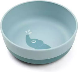 Done by Deer Baby Food Plate made of Plastic Light Blue