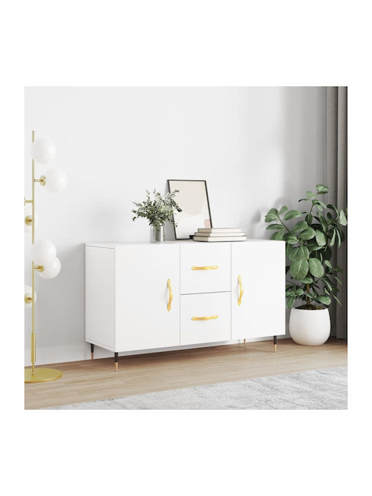 Wooden Buffet with Drawers White L100xW36xH60cm