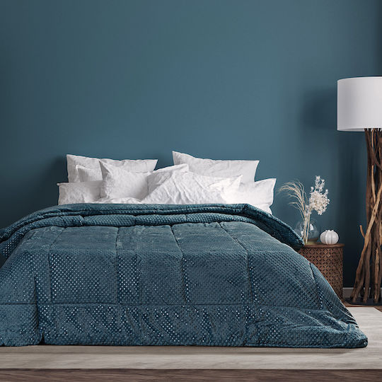 Beauty Home Κουβερτοπάπλωμα Υπέρδιπλο 220x240εκ. Πετρόλ