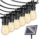 Rixme Hanging Solar Light Garland with Warm White Light