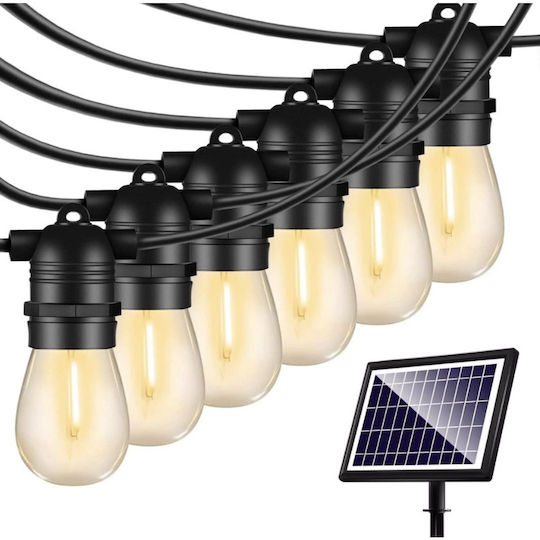 Rixme Hanging Solar Light Garland with Warm White Light