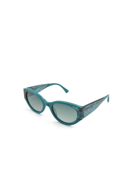 Funky Buddha Sonnenbrillen mit Blau Rahmen und Grün Verlaufsfarbe Polarisiert Linse FBS2049/005