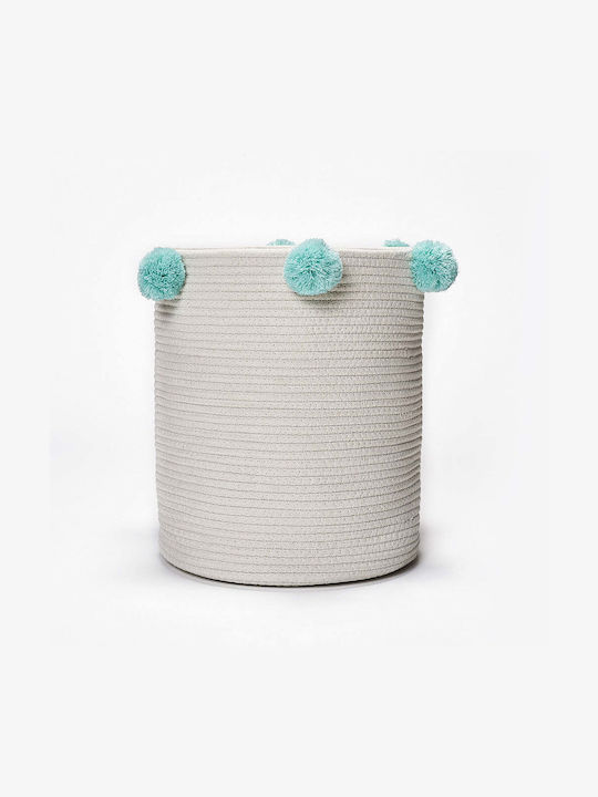 One & Only Baby Children's Laundry Basket made of Fabric White 32x32x37cm 1pcs