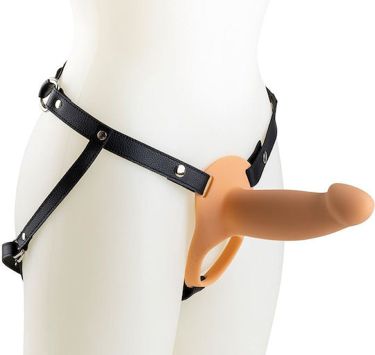 Virgite Harness with Dildo 16.6cm in skin color