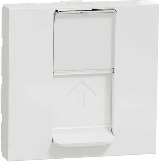 Schneider Electric Μονή Πρίζα Δικτύου RJ45 χωρίς Πλαίσιο Τύπου Cat6 σε Λευκό Χρώμα NU341918