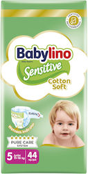 Babylino Sensitiv Cotton Soft Scutece cu bandă adezivă Nr. 5 pentru 11-16 kgkg 44buc