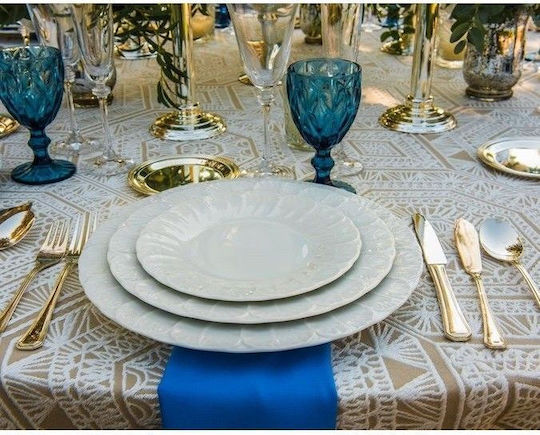 Cryspo Trio Jasmine Beige Porcelain Dinnerware Set 20pcs