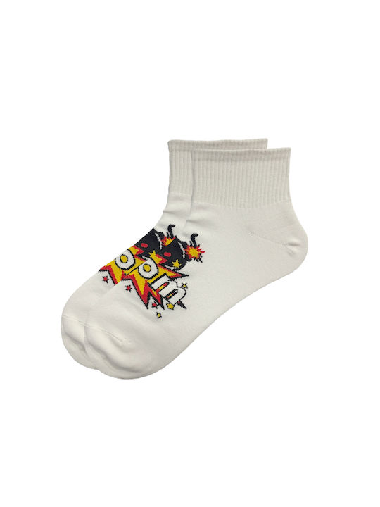 WP Patterned Socks White