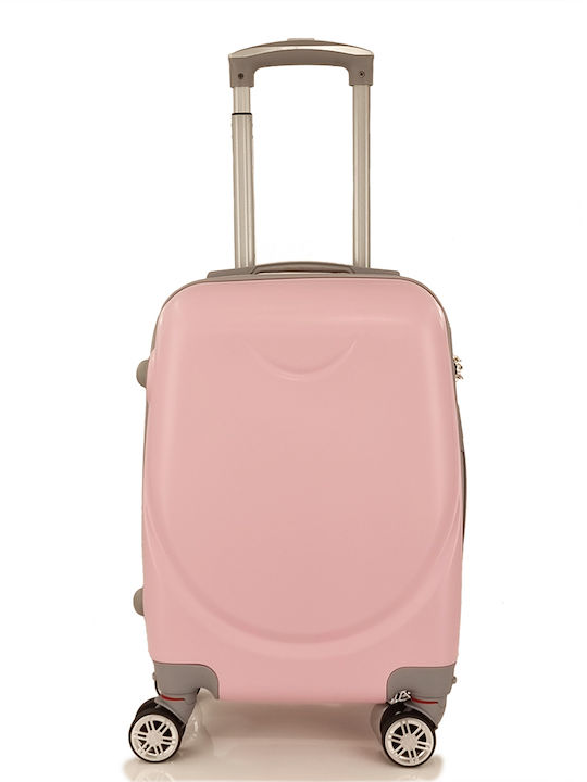 Playbags Βαλίτσα Ταξιδίου Καμπίνας Σκληρή Ροζ με 4 Ρόδες Ύψους 52εκ.