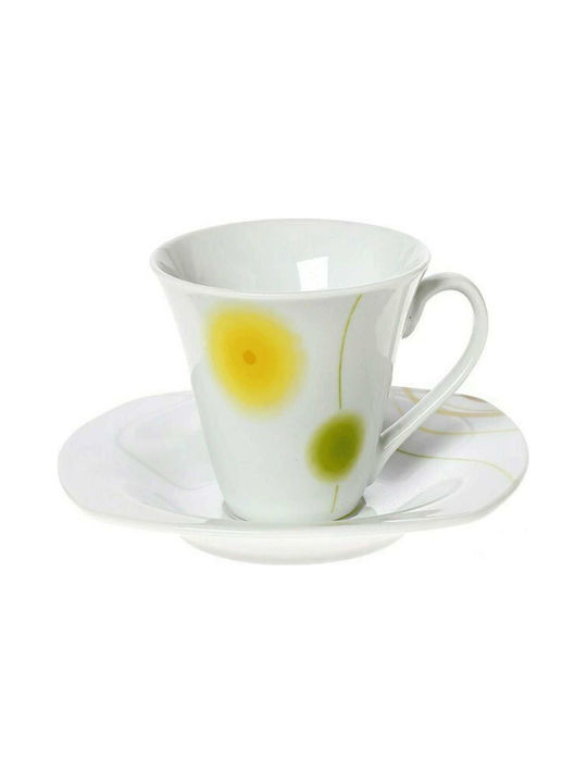 Cryspo Trio Roxana Porcelain Tea Cup Set Multicolour 25.020.16