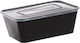 Tefaco Disposable Plastic Tableware 1000ml Black 300pcs