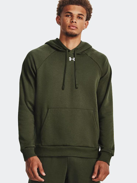 Under Armour Rival Φούτερ Πράσινο με Κουκούλα