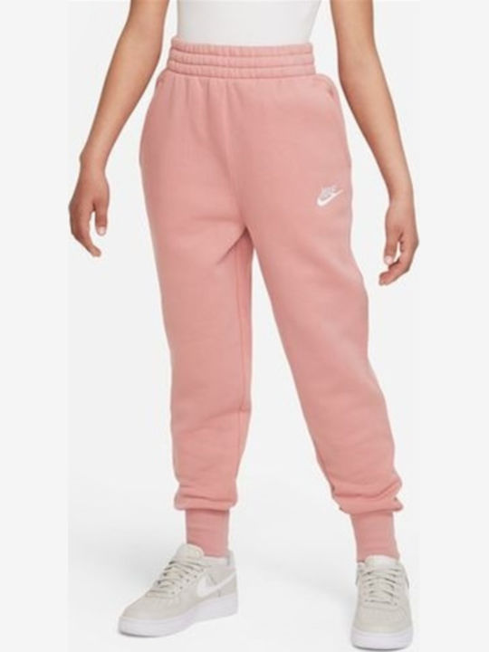 Nike Παιδικό Παντελόνι Φόρμας Ροζ Sportswear Club