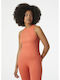 Women's Athletic Blouse Sleeveless Orange