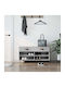 Wooden Shoe Organizer with 4 Shelves Concrete 102x35x55cm