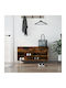 Holz Schuhschrank mit 4 Regalen Gelb L102xW35xH55cm