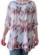 Remix Women's Summer Blouse with 3/4 Sleeve Pink