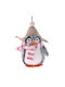 Pinguin Hängender Pinguin Ornament Stoff Rosa 9x13cm