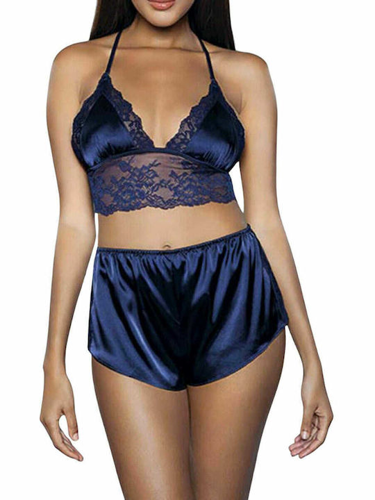 Per Mia Donna Sommer Babydoll Blau