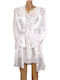 Elite Form Sommer Braut Damen Robe mit Nachthemd Weiß