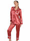 G Secret Winter Women's Pyjama Set Satin Brown