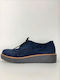 Women's Suede Flatform Oxfords Blue