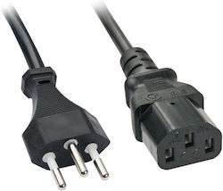 Lindy Swiss IEC C13 - IEC C13 / IEC 320 Cable 3m Black (30418)