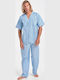Lion Men's Summer Pajamas Set Light Blue