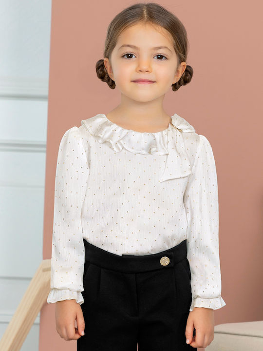 Abel & Lula Kids Blouse Long Sleeve Ecru