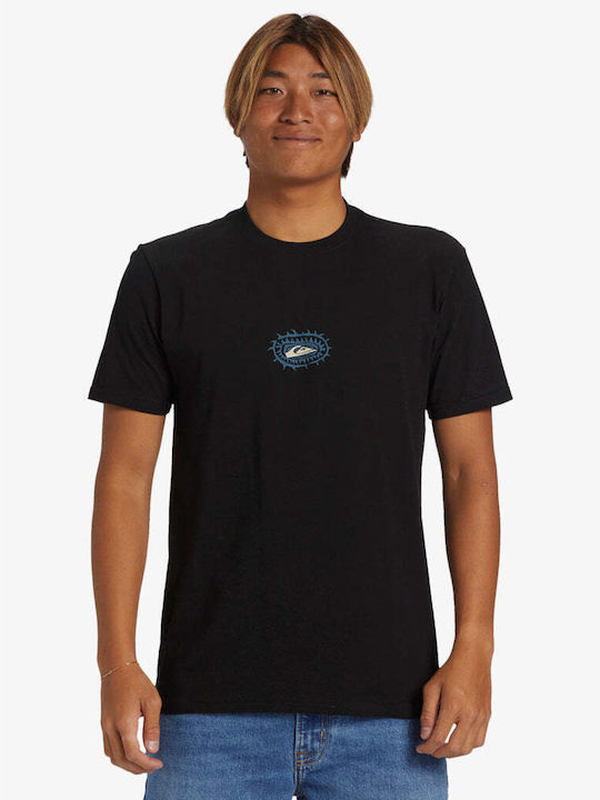 Quiksilver T-shirt Bărbătesc cu Mânecă Scurtă Negru