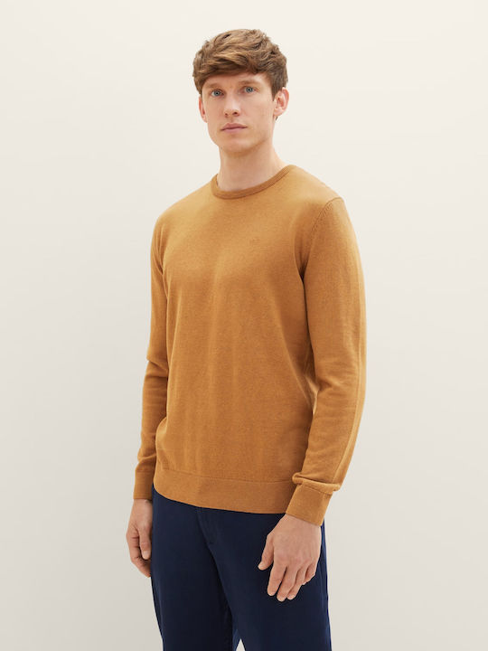Tom Tailor Basic Πουλόβερ Μακρυμάνικο Καφέ