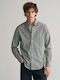 Gant Men's Shirt Long Sleeve Checked Green